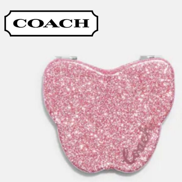 *LAST ONE* Coach Glitter Butterfly Compact Mirror - Picture 1 of 6